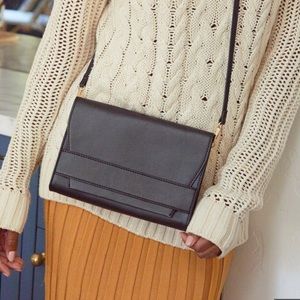 Summer & Rose black Celine cross body bag.